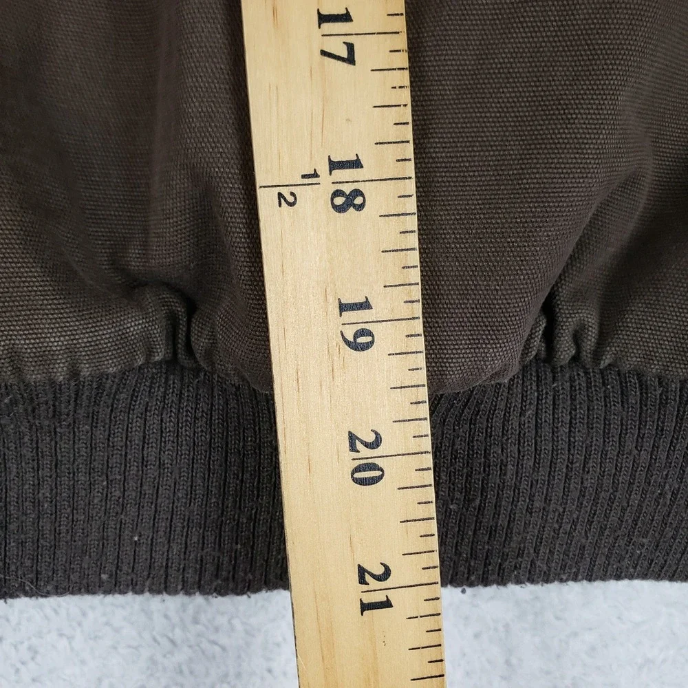 Walls Tough Wear Youth L 12-14 Brown Sherpa Lined Hooded Duck Canvas Work Jacket